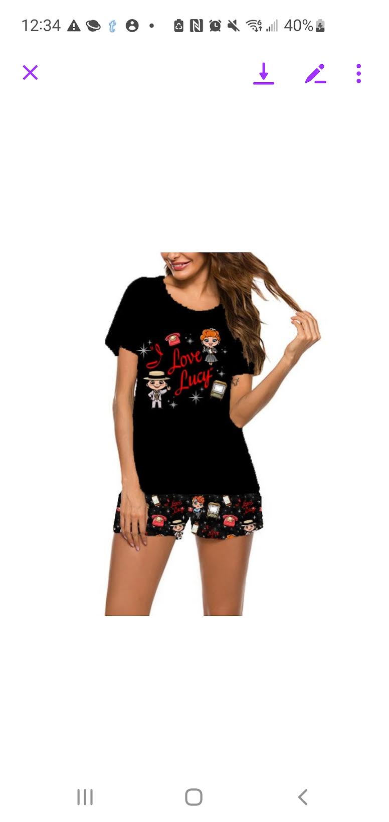 RICKY AND LUCY CARTOON PJ S SET PAJAMA S 59LucyLane Ricky and lucy cartoon pj s set pajama s 59lucylane