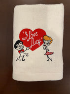 Lucy and Ricky Hand Towel