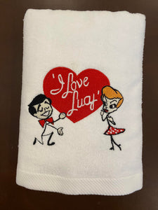 Lucy and Ricky Hand Towel