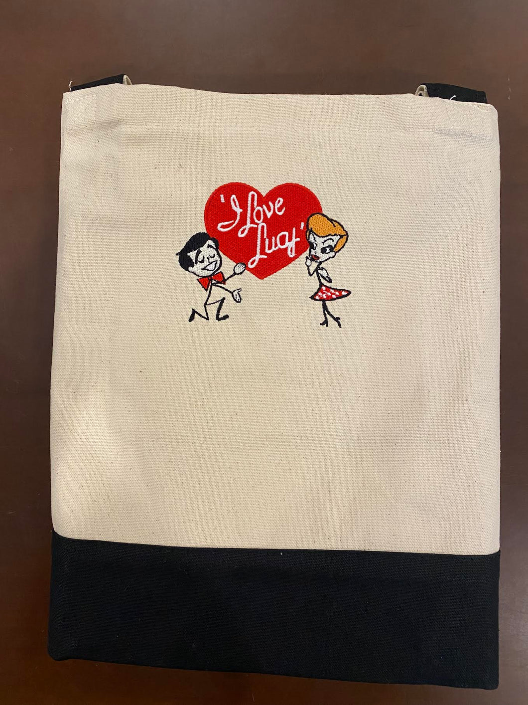 Lucy and Ricky in Heart Tote Bag