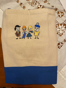 FOURSOME TOTE BAG ALL DRESSED UP-BLUE