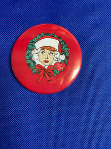 Red Lucy Christmas Magnet