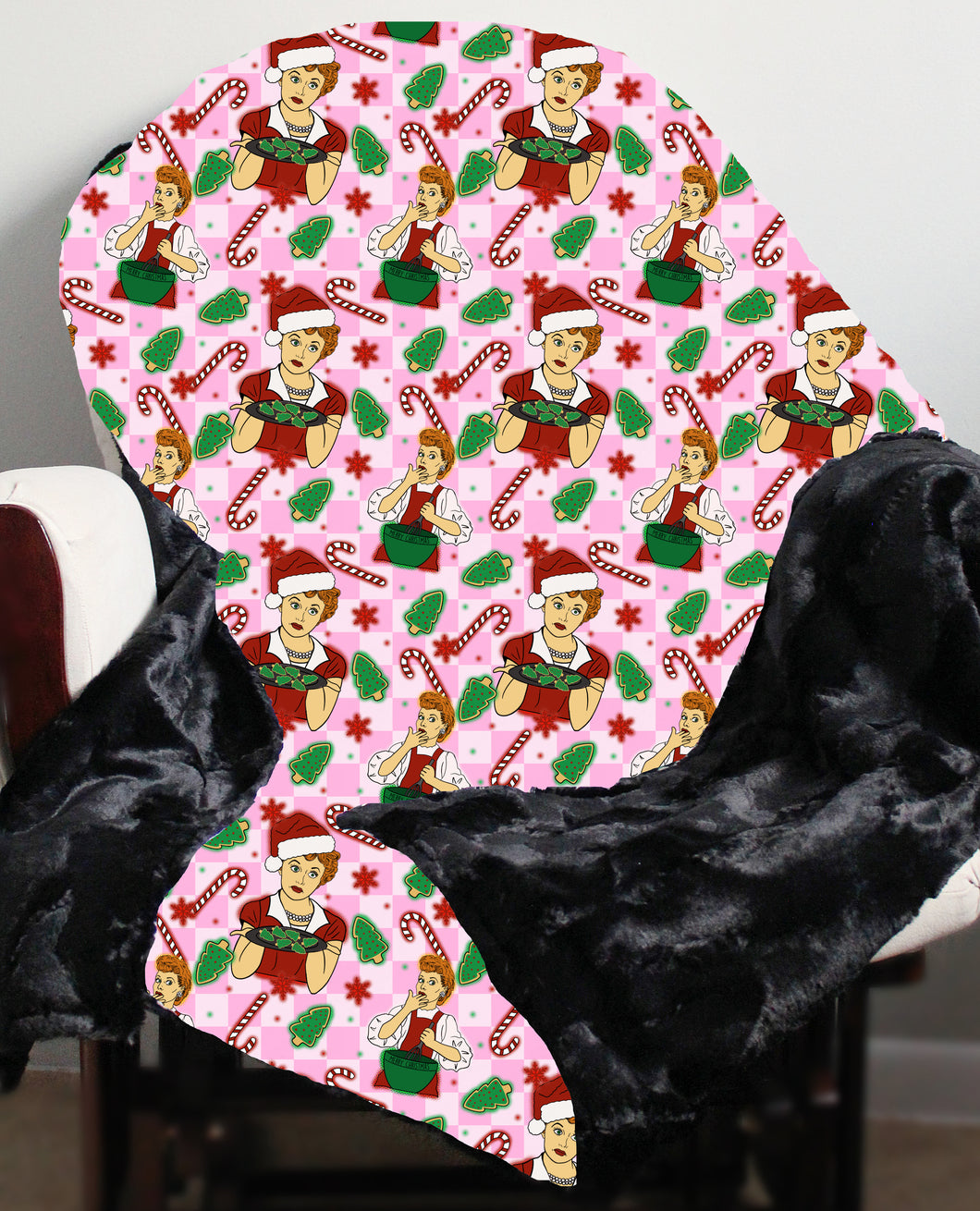 Minky Blanket in Christmas pattern