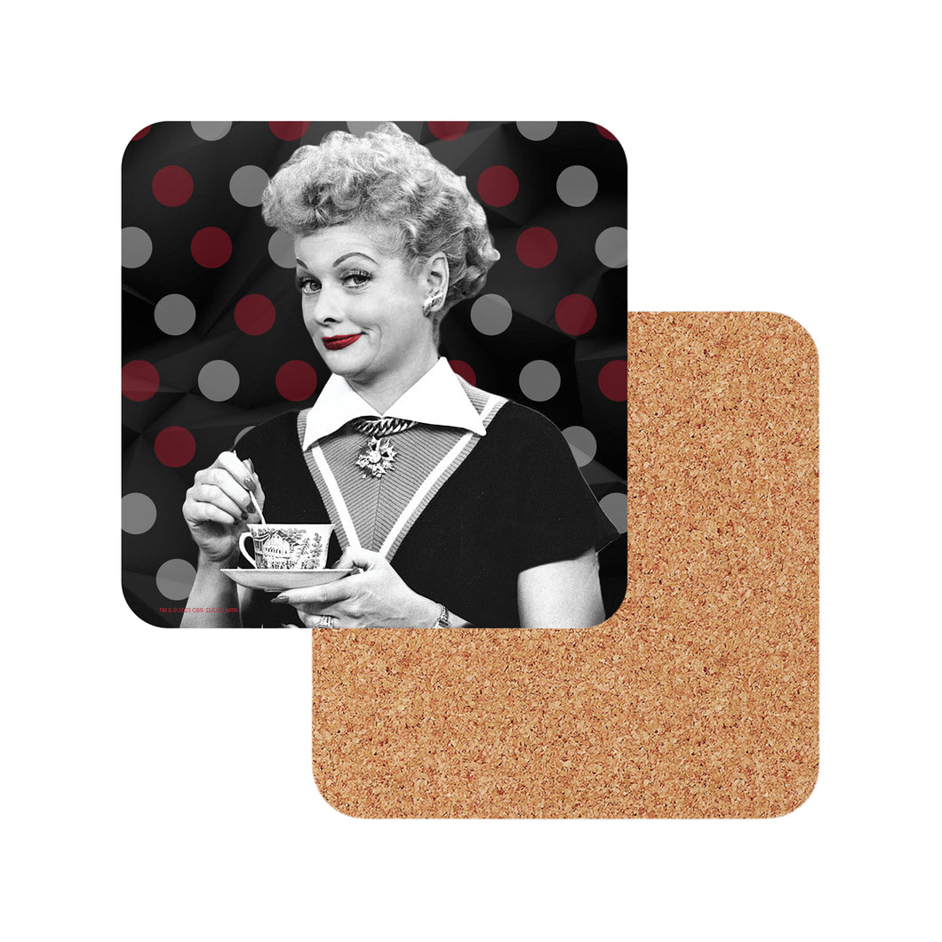 Lucy Coaster - Black & Red - 6pc Set