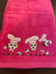 Beach Towel in Hot Pink Candy Factory