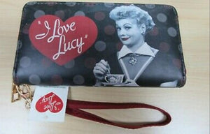 Black and Red Wallet with Lucy
