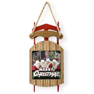 I Love Lucy Sled Ornament With 4 Santa's