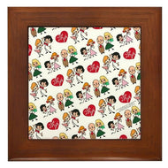 CERAMIC TILE WITH ALL 4 CHARACTERS.