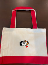 Load image into Gallery viewer, KISS BAG/TOTE WITH RED BOTTOM AND HANDLES