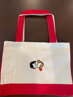 KISS BAG/TOTE WITH RED BOTTOM AND HANDLES