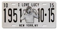 Lucy License Plate Lucy 1951