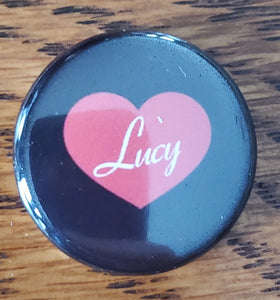 Lucy Heart Mini Button