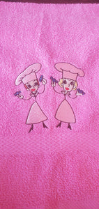 Lucy and Ethel Candy Towel Embroidered