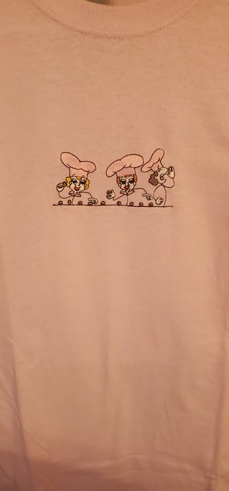 Candy Factory scene T-Shirt - Embroidered