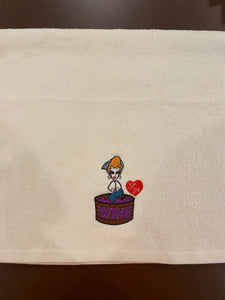 Embroidered Grape Stomping Towel