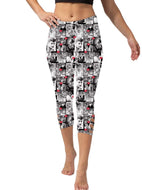 Black and White  -Criss Cross Capri Leggings