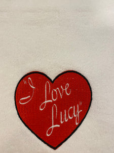I Love Lucy Embroidered Hand Towel
