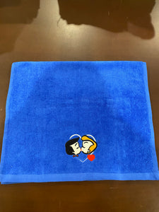 KISS EMBROIDERED HAND TOWEL