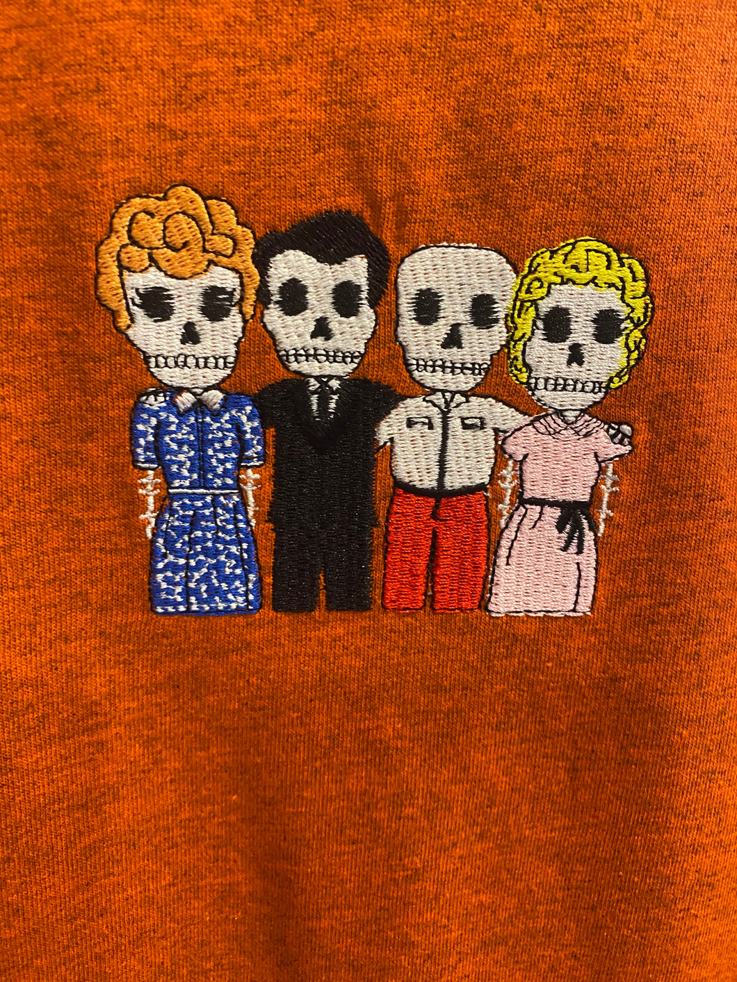 Halloween T-Shirt - Embroidered Orange