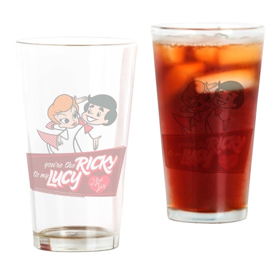 Lucy and Ricky Drinking Glass 16 ounce