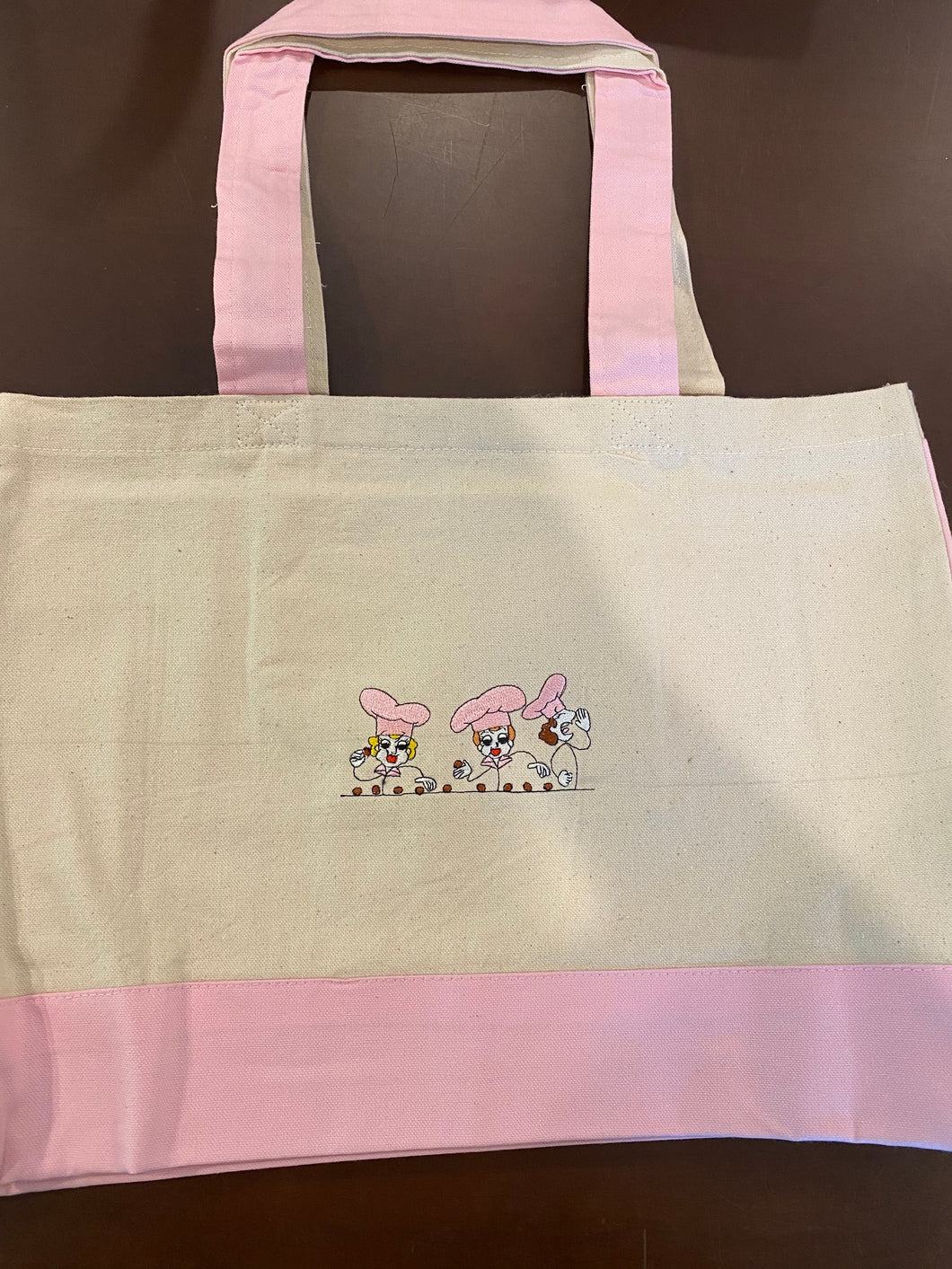 Candy Factory scene tote Bag - Embroidered