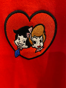 Lucy and Ricky Heart T-Shirt Embroidered