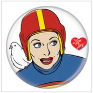 Cartoon Super Hero Button
