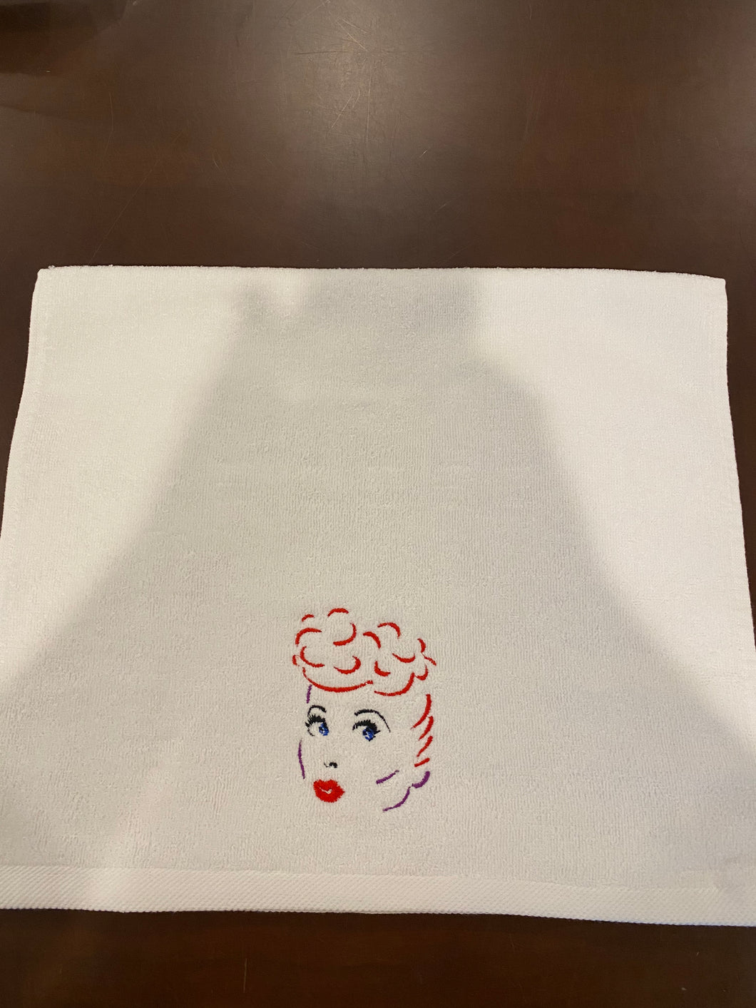 LUCILLE BALL SKETCH EMBROIDERED TOWEL