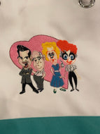 Caricature Tote Bag - Embroidered  - Blue