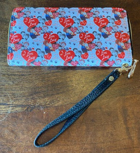 Lucy with Hearts Wristlet