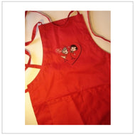Red Stick Figure Apron